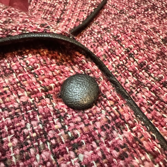 Sisley Italy 🇮🇹 Pink Tweed Coat - Picture 2 of 7